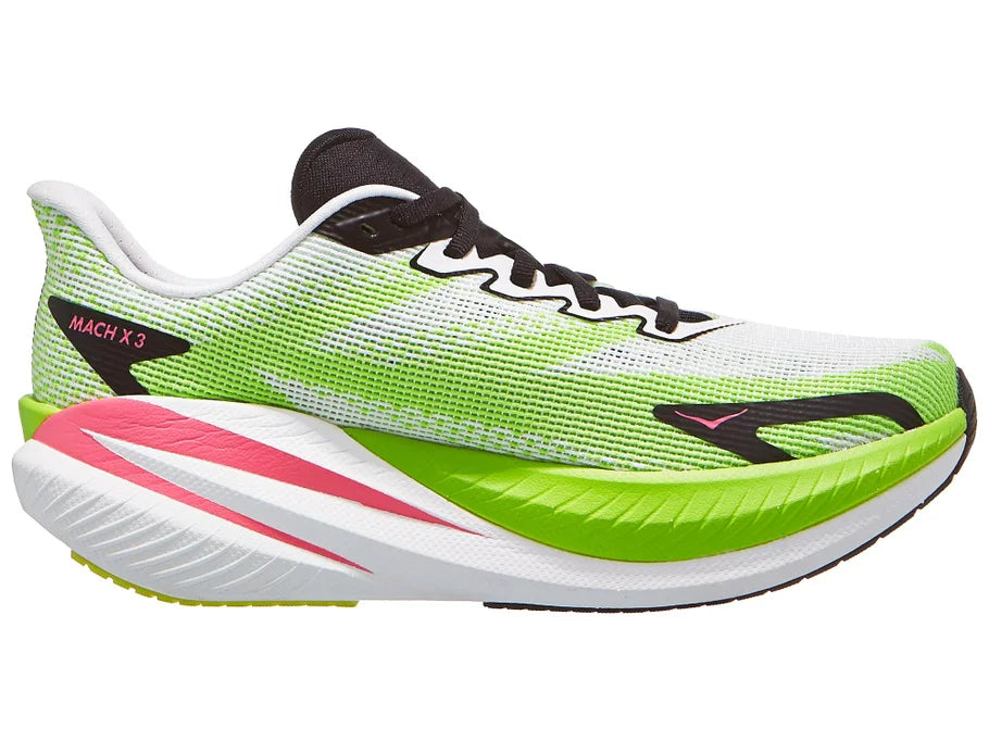 Hoka | Mach X3 | Women's | White/Neon Lime